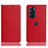 Funda de Cuero Cartera con Soporte Carcasa H02P para Motorola Moto Edge X30 5G Rojo