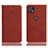 Funda de Cuero Cartera con Soporte Carcasa H02P para Motorola Moto G50 5G Marron