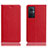 Funda de Cuero Cartera con Soporte Carcasa H02P para OnePlus Nord N20 5G Rojo
