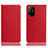 Funda de Cuero Cartera con Soporte Carcasa H02P para Oppo F19 Pro+ Plus 5G Rojo