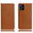 Funda de Cuero Cartera con Soporte Carcasa H02P para Oppo Find X3 5G Marron Claro