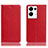 Funda de Cuero Cartera con Soporte Carcasa H02P para Oppo Reno8 Pro 5G Rojo