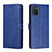 Funda de Cuero Cartera con Soporte Carcasa H02X para Samsung Galaxy M02s Azul