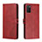 Funda de Cuero Cartera con Soporte Carcasa H02X para Samsung Galaxy M02s Rojo