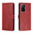 Funda de Cuero Cartera con Soporte Carcasa H02X para Xiaomi Mi 11T 5G Rojo