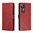 Funda de Cuero Cartera con Soporte Carcasa H02X para Xiaomi Mi 12T 5G Rojo