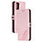 Funda de Cuero Cartera con Soporte Carcasa H02X para Xiaomi Poco M3 Oro Rosa