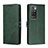 Funda de Cuero Cartera con Soporte Carcasa H02X para Xiaomi Redmi 10 4G Verde