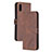 Funda de Cuero Cartera con Soporte Carcasa H02X para Xiaomi Redmi 9A Marron