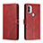 Funda de Cuero Cartera con Soporte Carcasa H02X para Xiaomi Redmi A1 Plus Rojo