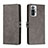 Funda de Cuero Cartera con Soporte Carcasa H02X para Xiaomi Redmi Note 10 Pro Max Gris