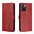 Funda de Cuero Cartera con Soporte Carcasa H02X para Xiaomi Redmi Note 11 4G (2022) Rojo