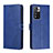 Funda de Cuero Cartera con Soporte Carcasa H02X para Xiaomi Redmi Note 11 Pro+ Plus 5G Azul