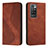 Funda de Cuero Cartera con Soporte Carcasa H03X para Xiaomi Redmi 10 4G Marron