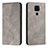 Funda de Cuero Cartera con Soporte Carcasa H03X para Xiaomi Redmi 10X 4G Gris