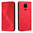 Funda de Cuero Cartera con Soporte Carcasa H03X para Xiaomi Redmi 10X 4G Rojo