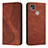 Funda de Cuero Cartera con Soporte Carcasa H03X para Xiaomi Redmi 9C NFC Marron