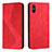 Funda de Cuero Cartera con Soporte Carcasa H03X para Xiaomi Redmi 9i Rojo