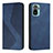 Funda de Cuero Cartera con Soporte Carcasa H03X para Xiaomi Redmi Note 10 4G Azul