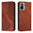 Funda de Cuero Cartera con Soporte Carcasa H03X para Xiaomi Redmi Note 10 4G Marron