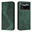 Funda de Cuero Cartera con Soporte Carcasa H03X para Xiaomi Redmi Note 11E Pro 5G Verde