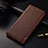 Funda de Cuero Cartera con Soporte Carcasa H04 para Apple iPhone 13 Pro Marron