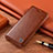 Funda de Cuero Cartera con Soporte Carcasa H04P para Apple iPhone 12 Pro Marron