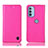 Funda de Cuero Cartera con Soporte Carcasa H04P para Motorola Moto G41 Rosa Roja