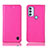 Funda de Cuero Cartera con Soporte Carcasa H04P para Motorola Moto G71 5G Rosa Roja