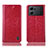 Funda de Cuero Cartera con Soporte Carcasa H04P para Oppo K10 5G Rojo