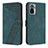 Funda de Cuero Cartera con Soporte Carcasa H04X para Xiaomi Redmi Note 10 4G Verde