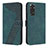 Funda de Cuero Cartera con Soporte Carcasa H04X para Xiaomi Redmi Note 11 4G (2022) Verde