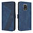 Funda de Cuero Cartera con Soporte Carcasa H04X para Xiaomi Redmi Note 9S Azul