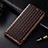 Funda de Cuero Cartera con Soporte Carcasa H05 para Apple iPhone 13 Mini Marron