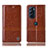 Funda de Cuero Cartera con Soporte Carcasa H05P para Motorola Moto Edge Plus (2022) 5G Marron Claro