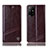 Funda de Cuero Cartera con Soporte Carcasa H05P para Oppo A94 5G Marron