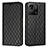 Funda de Cuero Cartera con Soporte Carcasa H05X para Xiaomi Redmi 9C NFC Negro