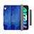 Funda de Cuero Cartera con Soporte Carcasa H06 para Apple iPad Mini 6 Azul Real