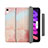 Funda de Cuero Cartera con Soporte Carcasa H06 para Apple iPad Mini 6 Rosa