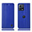 Funda de Cuero Cartera con Soporte Carcasa H06P para Motorola Moto Edge 30 Fusion 5G Azul