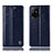 Funda de Cuero Cartera con Soporte Carcasa H06P para Oppo F19 Pro+ Plus 5G Azul