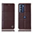 Funda de Cuero Cartera con Soporte Carcasa H07P para Motorola Moto Edge S30 5G Marron