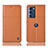 Funda de Cuero Cartera con Soporte Carcasa H07P para Motorola Moto Edge S30 5G Naranja