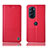 Funda de Cuero Cartera con Soporte Carcasa H07P para Motorola Moto Edge X30 5G Rojo