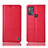 Funda de Cuero Cartera con Soporte Carcasa H07P para Motorola Moto G50 Rojo
