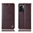 Funda de Cuero Cartera con Soporte Carcasa H07P para OnePlus Nord N300 5G Marron