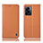 Funda de Cuero Cartera con Soporte Carcasa H07P para OnePlus Nord N300 5G Naranja