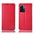 Funda de Cuero Cartera con Soporte Carcasa H07P para OnePlus Nord N300 5G Rojo