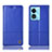 Funda de Cuero Cartera con Soporte Carcasa H07P para Oppo A78 5G Azul