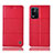 Funda de Cuero Cartera con Soporte Carcasa H07P para Oppo K9X 5G Rojo